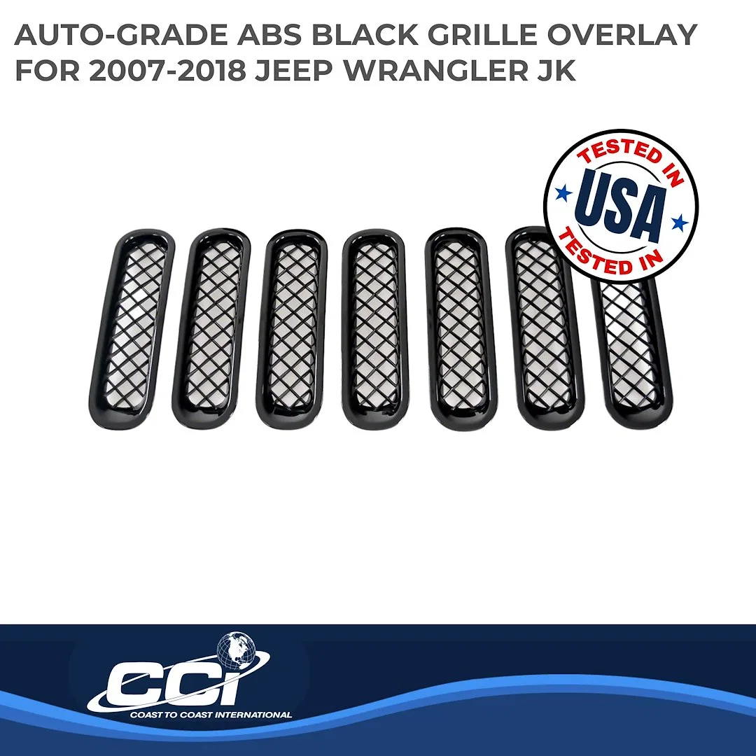 ABS6414B – COAST2COAST Grille Insert, Overlay 7 Piece Black ABS Plastic - view 2